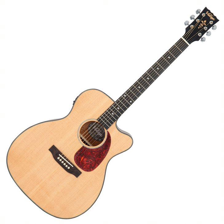 Vintage Stage Series Folk Cutaway Electro Acoustic - Natural