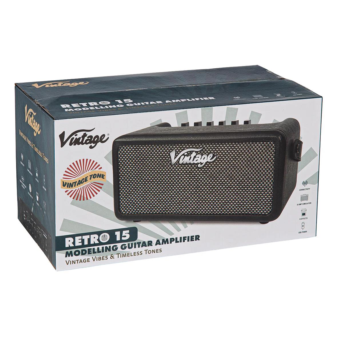 Vintage Retro 15 Amplifier with DSP - Vintage White