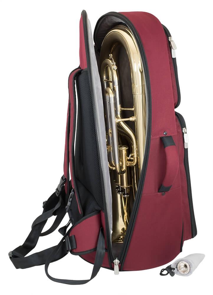 Tom & Will Euphonium Gig Bag - Burgundy with Black Piping