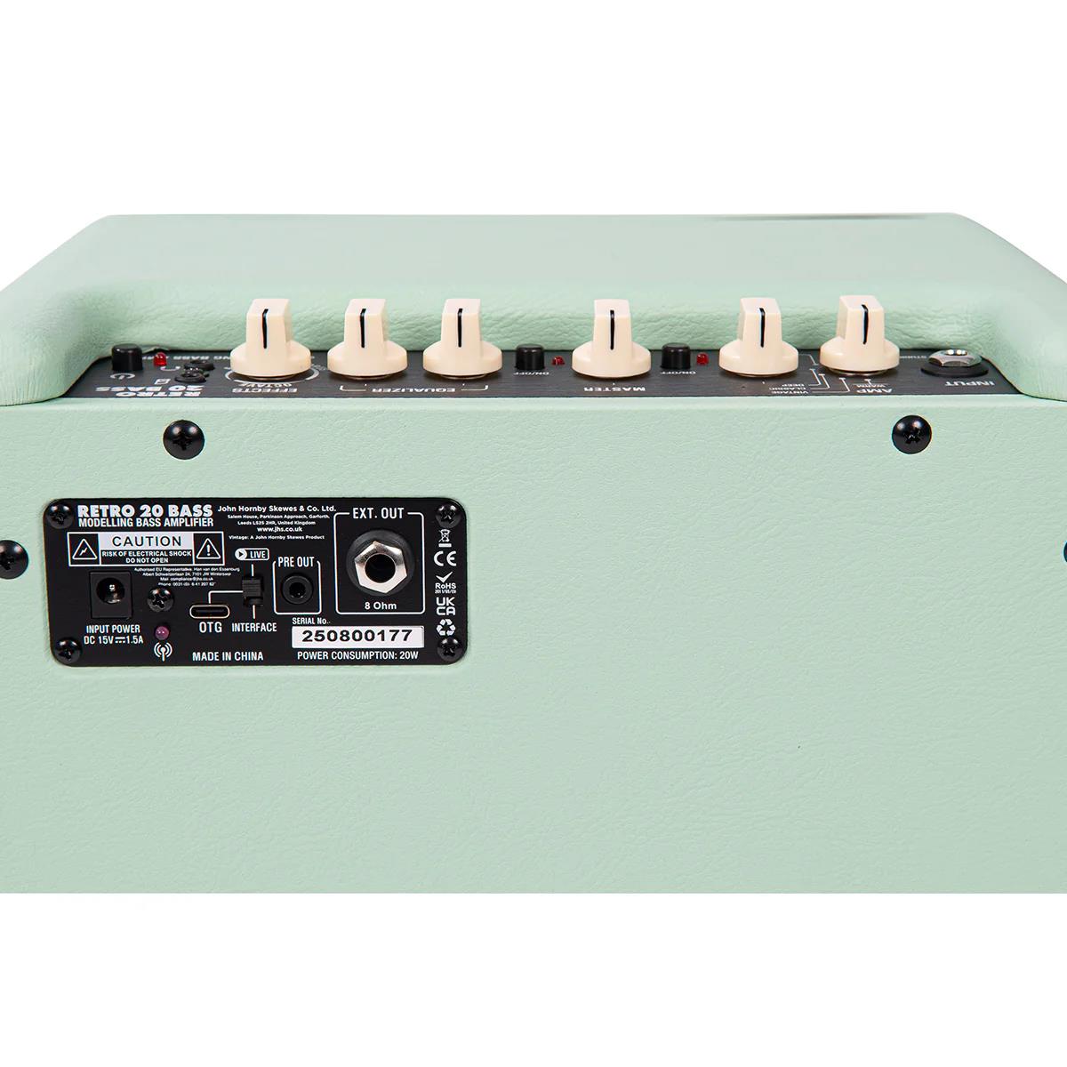 Vintage Retro 20 Bass Combo with DSP - Mint Green