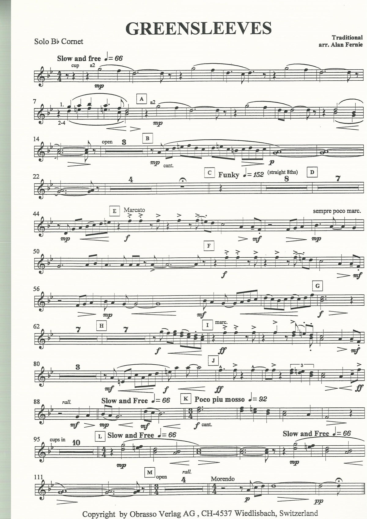 Greensleeves for Brass Band - Traditional, arr. Alan Fernie