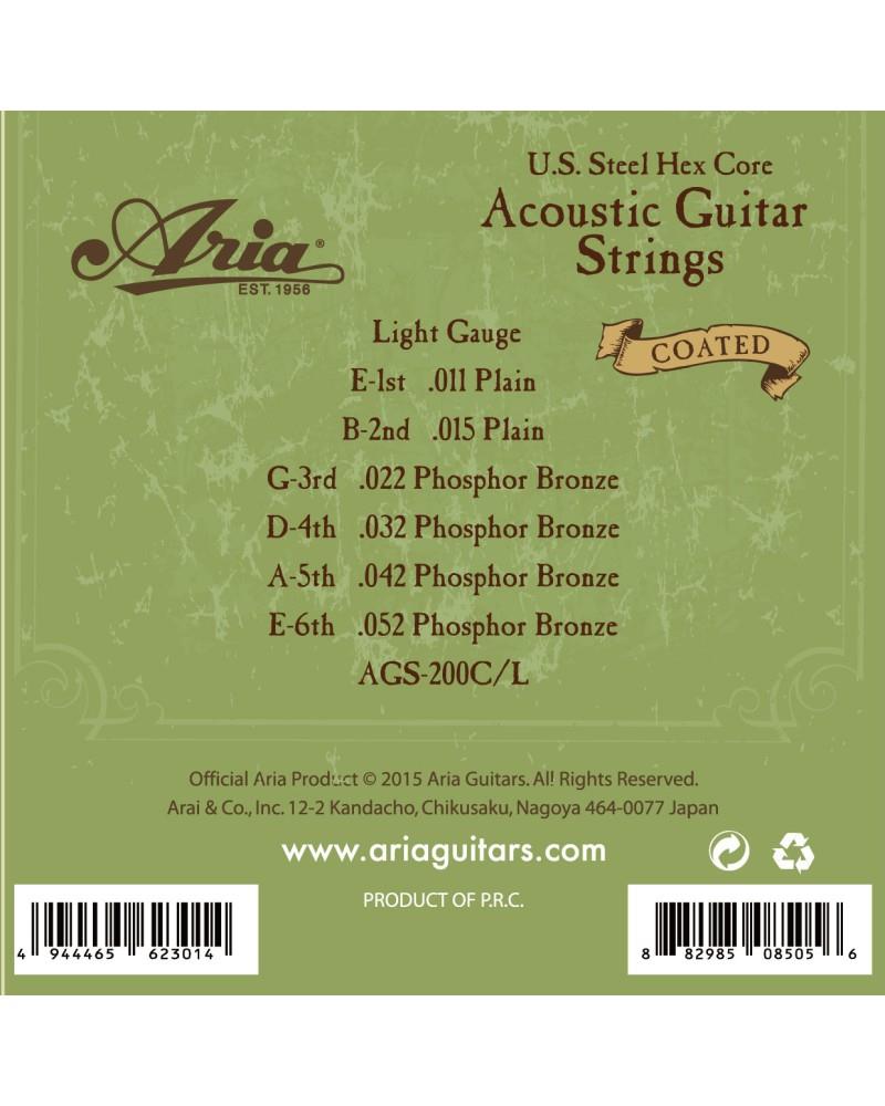 Aria A.Gtr light strings coated .011-.052