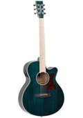 Tanglewood Super Folk Cutaway, All Mahogany, Aqua Blonde Gloss EQ