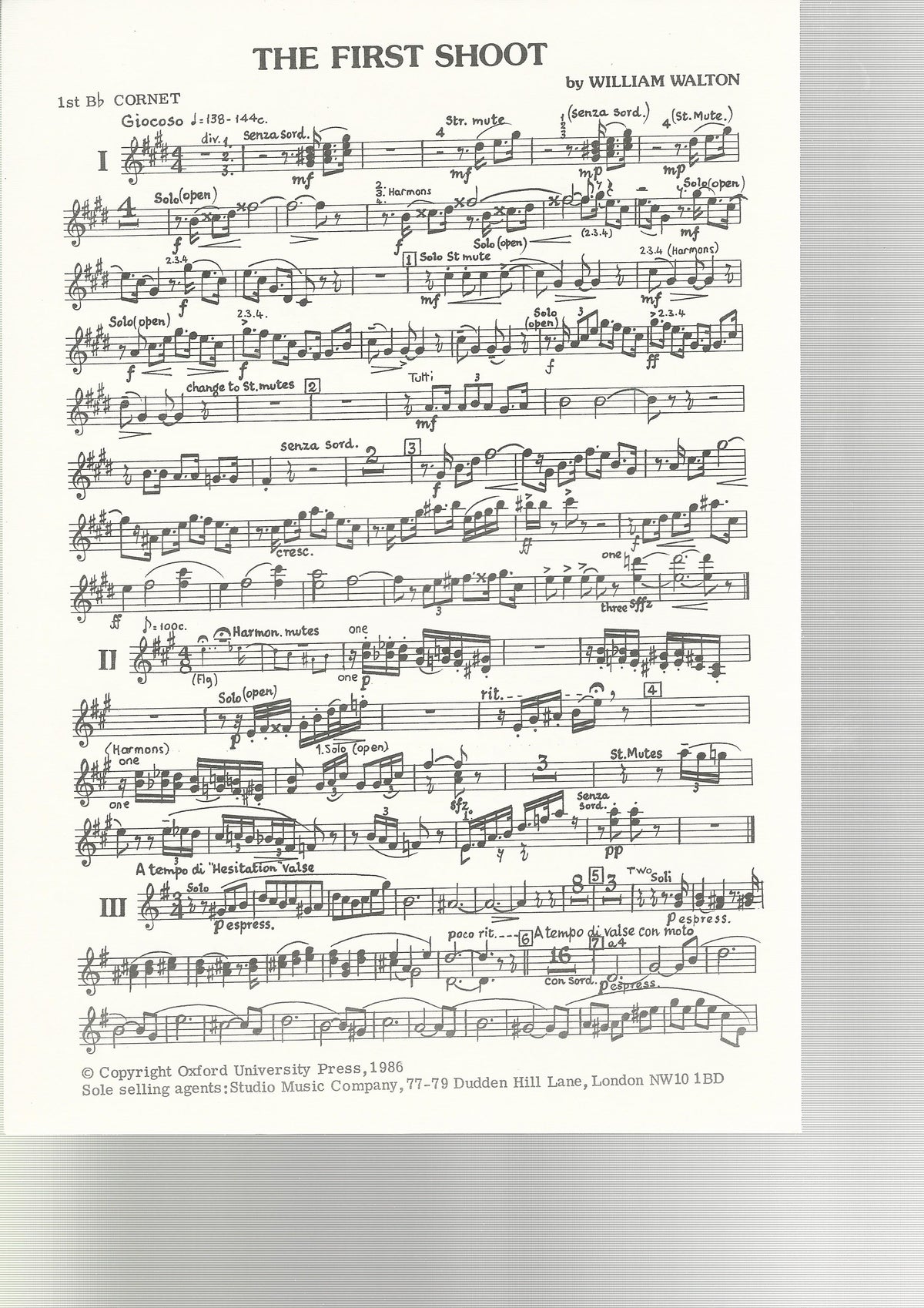 The First Shoot for Brass Band - William Walton