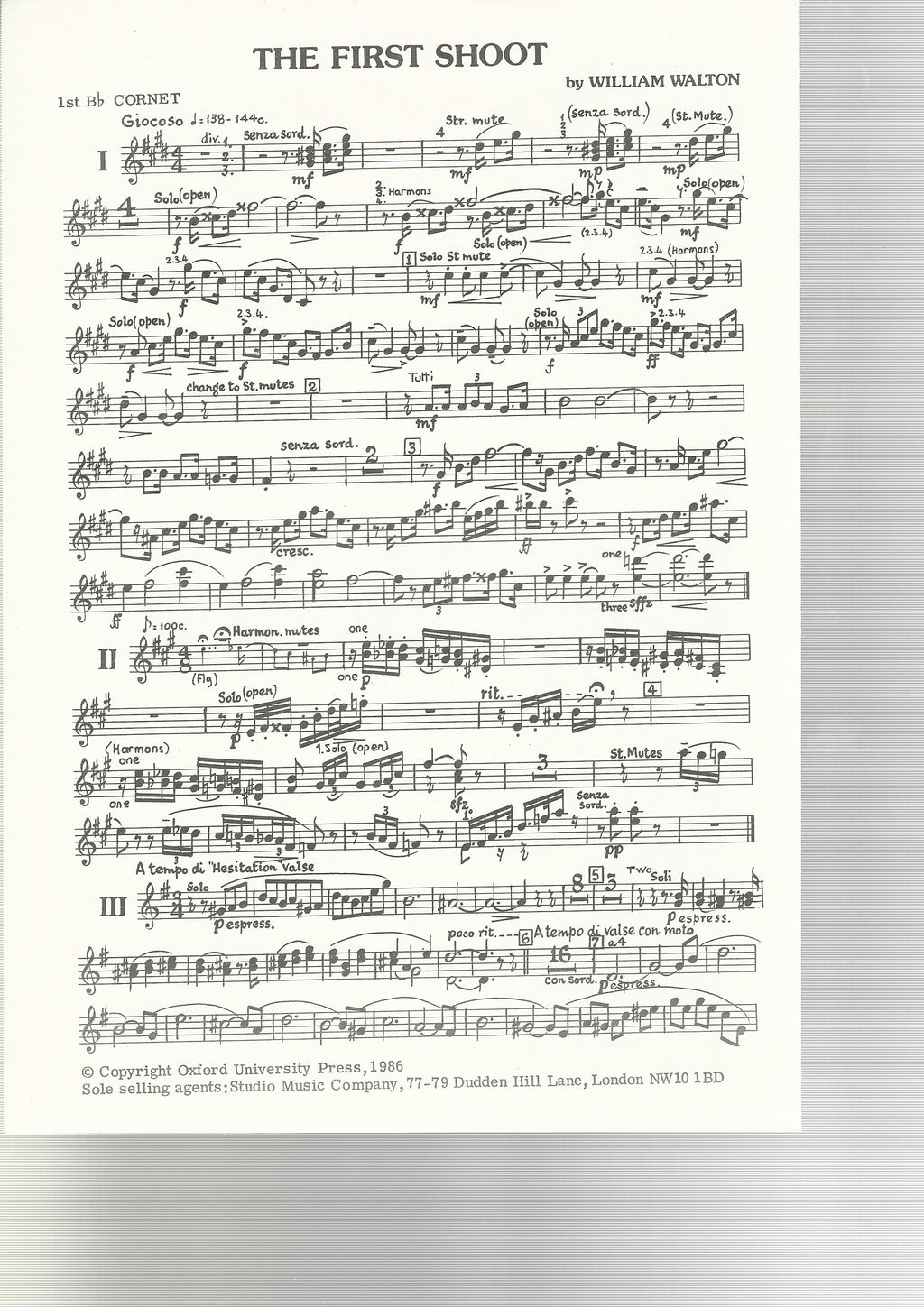 The First Shoot for Brass Band - William Walton