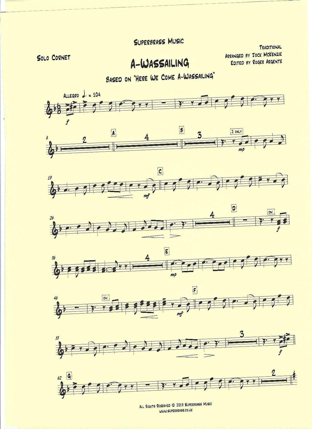 A-Wassailing for Brass Band, arr Jock McKenzie
