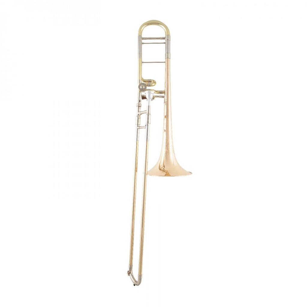 Conn Bb & F Lightweight Rose Brass Bell Trombone Open Wrap