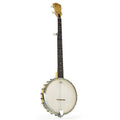 Ozark 5 String Banjo Open Back Brass Tone Ring With Cover