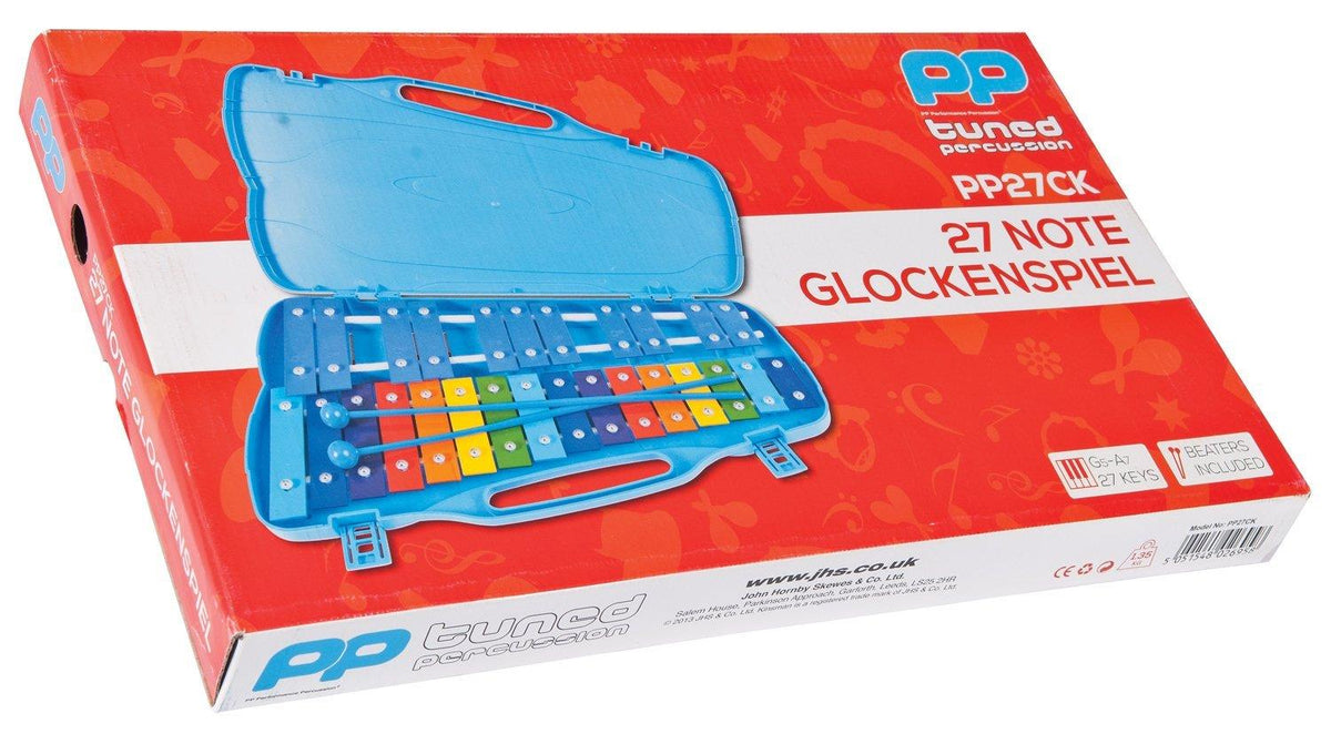 PP G5-A7 27 Note Glockenspiel, Coloured Keys