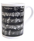 Music Gifts Black Manuscript Bone China Mug