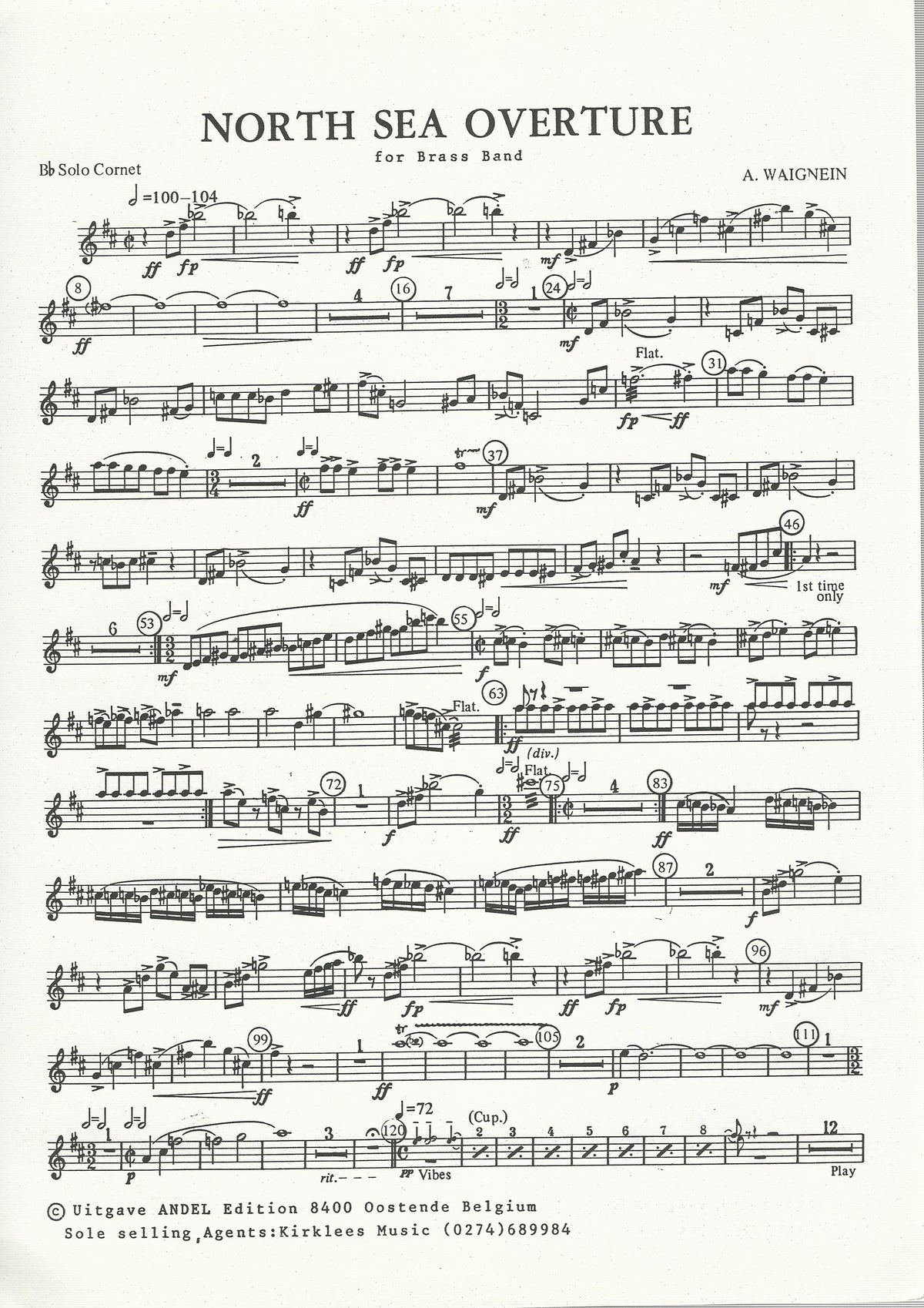 North Sea Overture for Brass Band - Andre Waignein