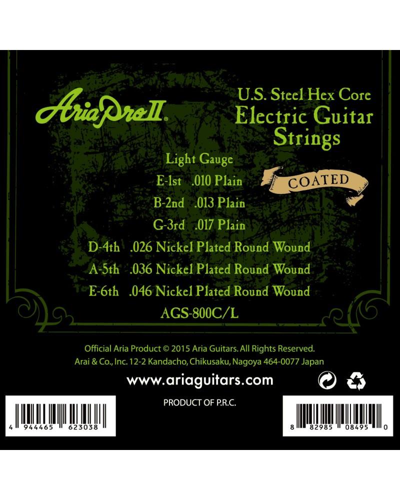 Aria Electric Guitar light coated strings .010-.046