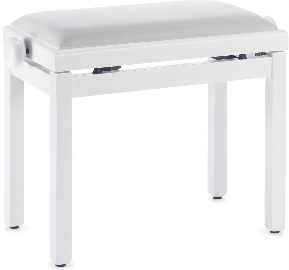 Stagg Piano bench with white velvet top