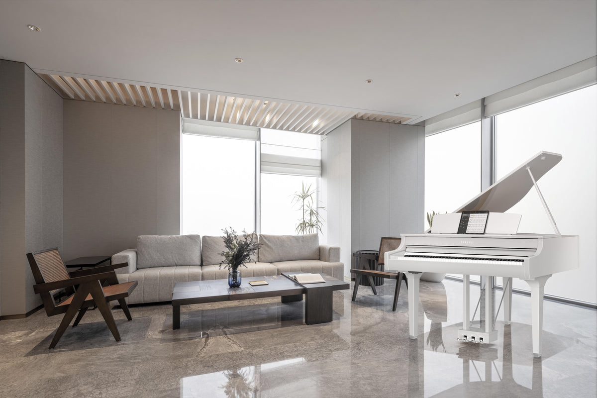 Yamaha CSP-295GP Clavinova Smart Digital Grand Piano in Polished White