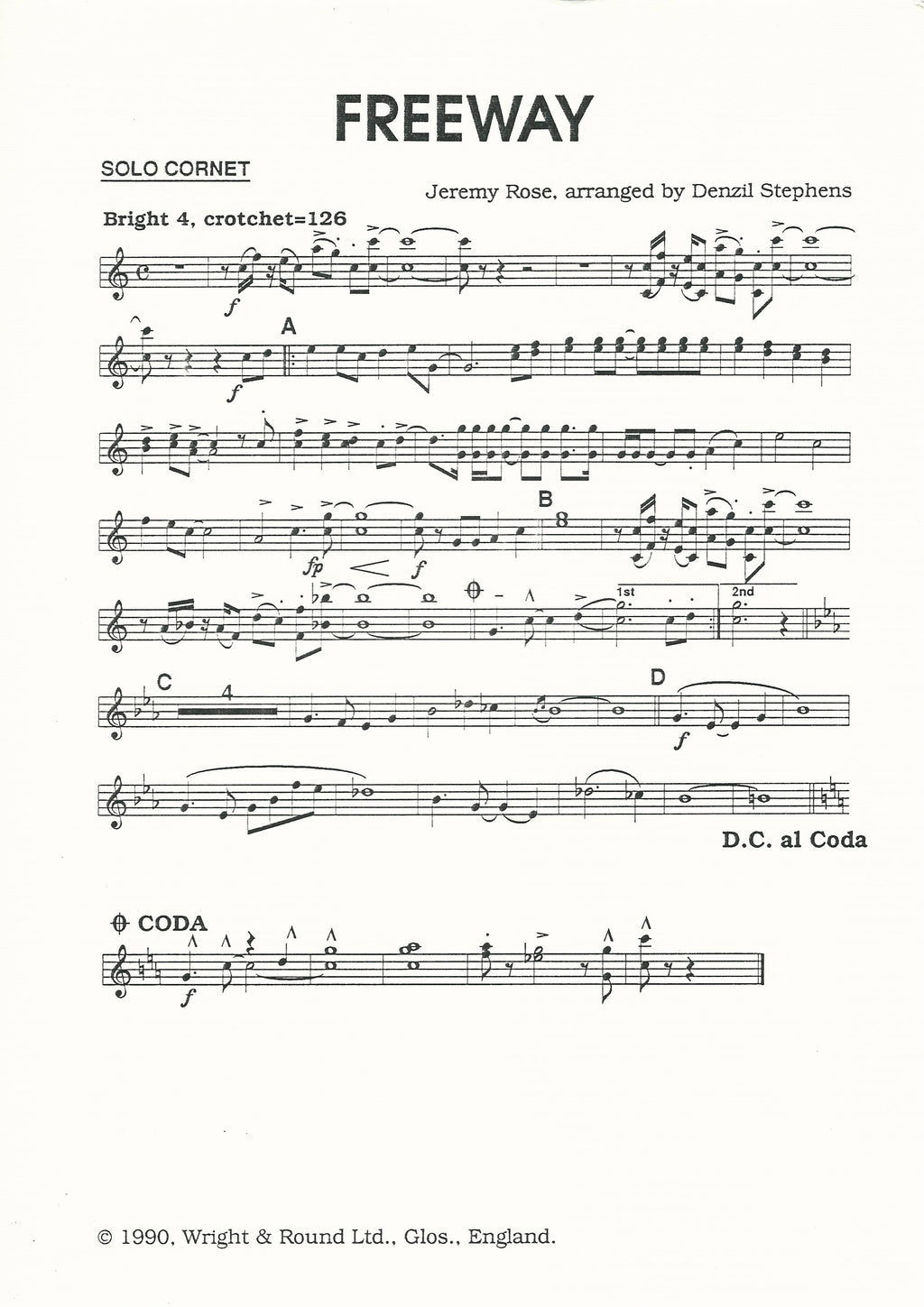Freeway for Brass Band - Jeremy Rose arr. Denzil Stephens