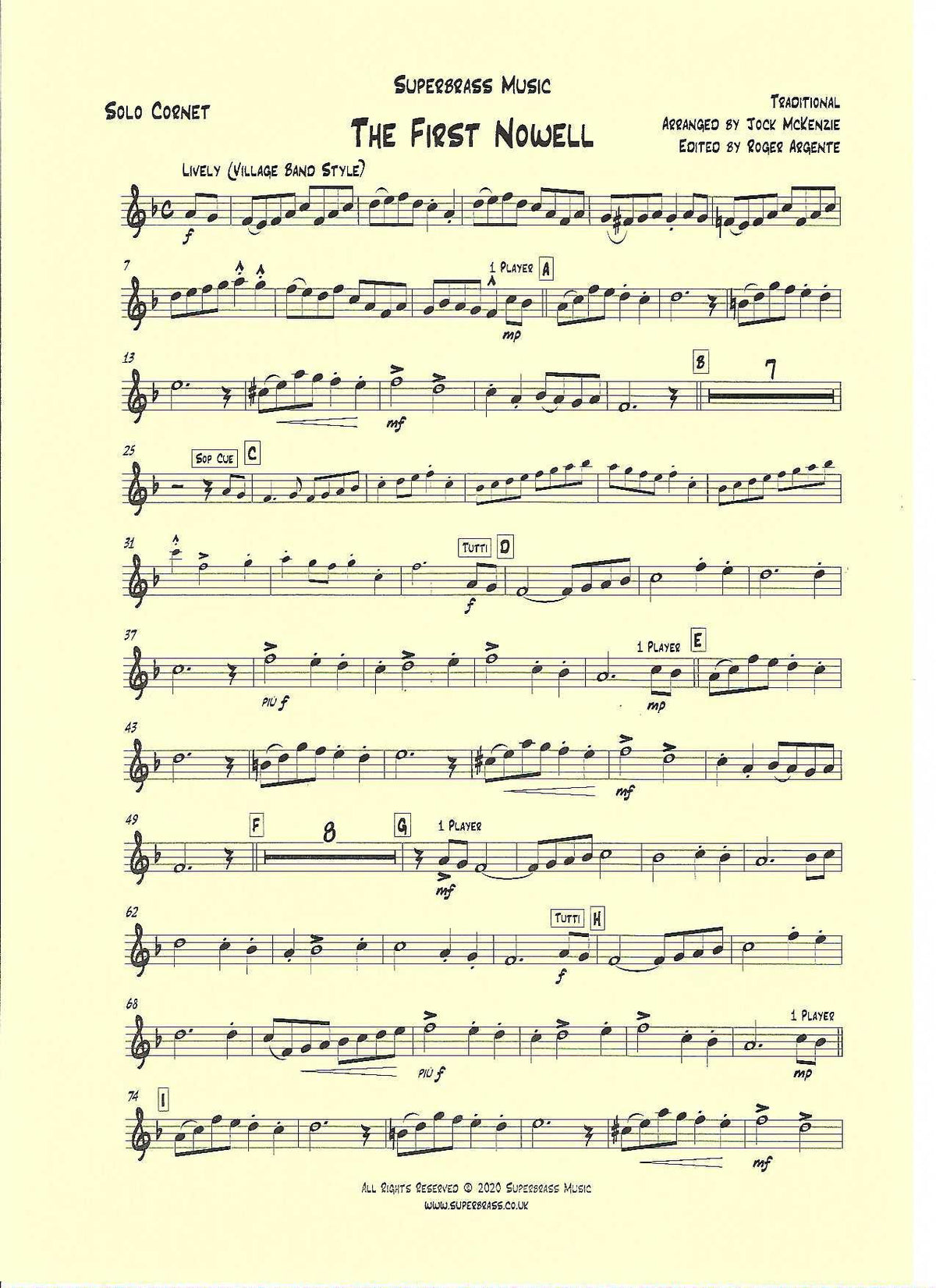 The First Nowell for Brass Band, arr Jock McKenzie