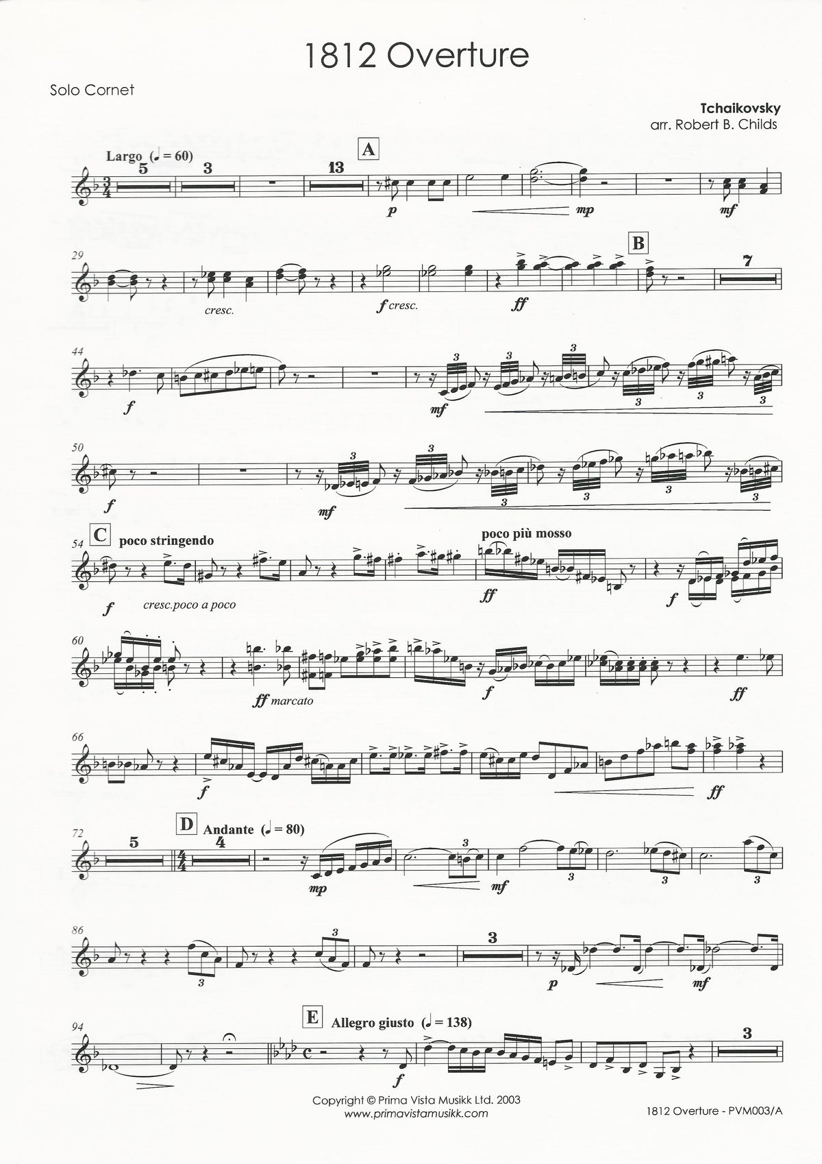 1812 Overture for Brass Band - Tchaikovsky, arr. Robert B. Childs