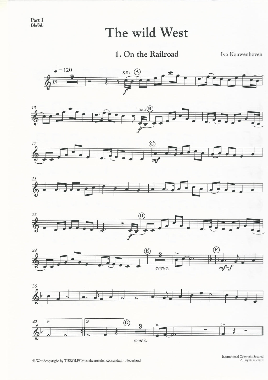 The Wild West for Brass Band (4 part Level 2) - Ivo Kouwenhoven
