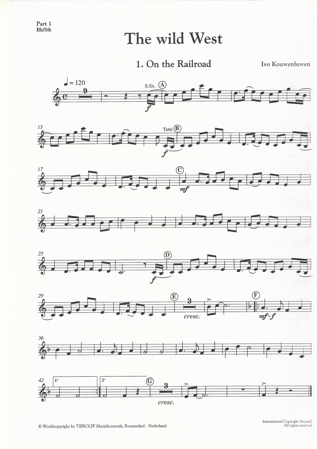 The Wild West for Brass Band (4 part Level 2) - Ivo Kouwenhoven