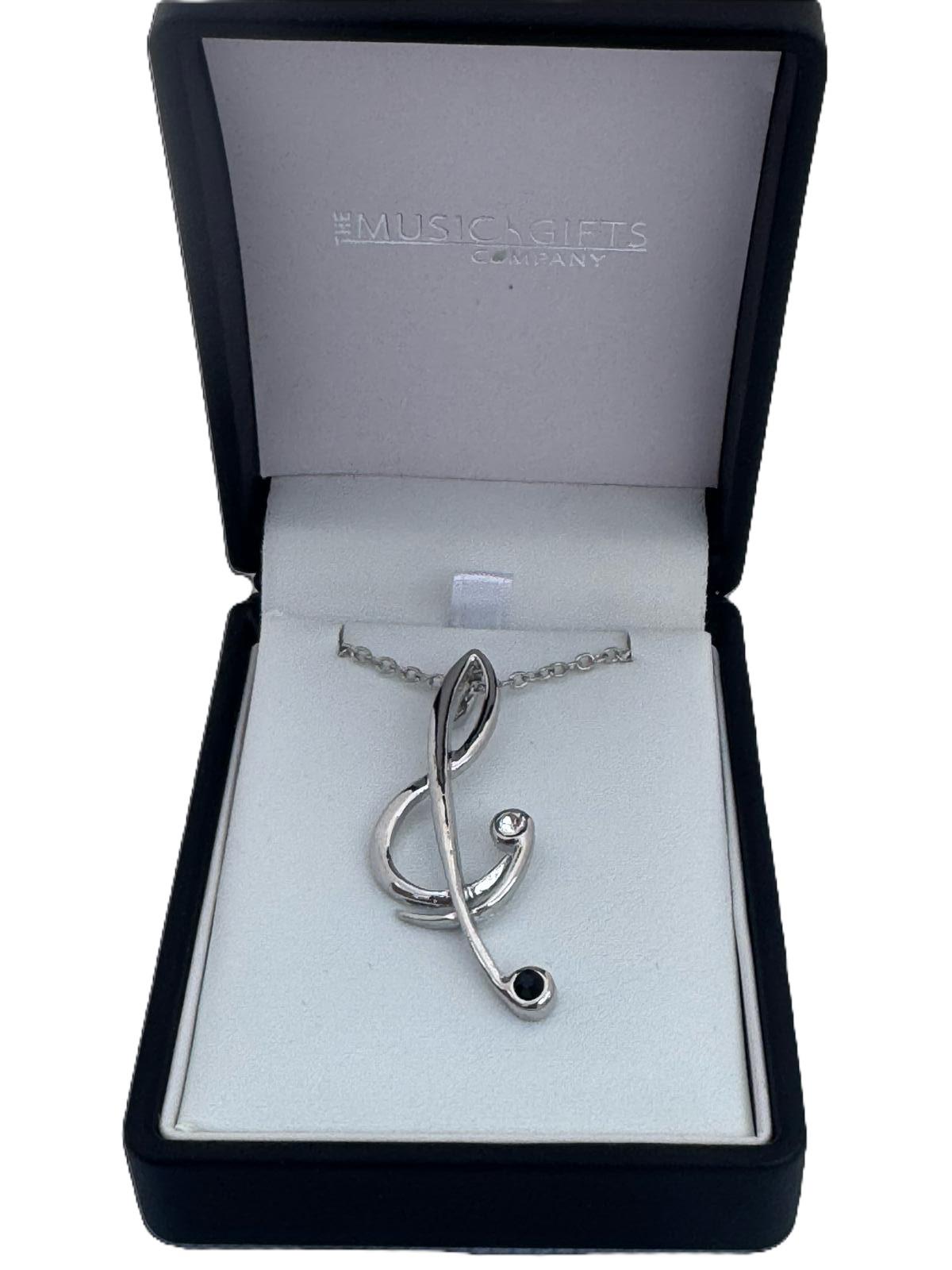 Pendant Silver Plate Treble Clef