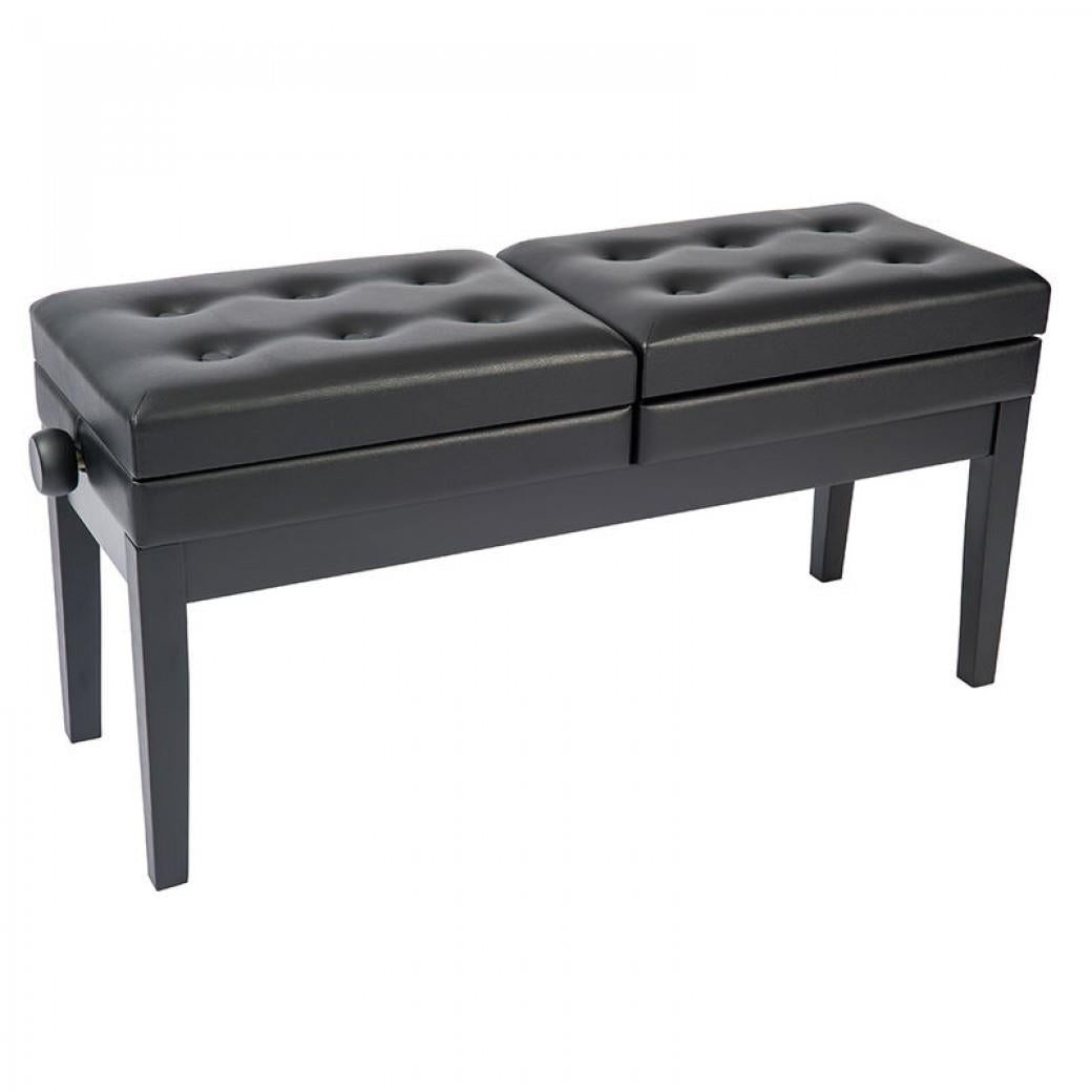Kinsman Double Piano Bench with Storage - Satin Black