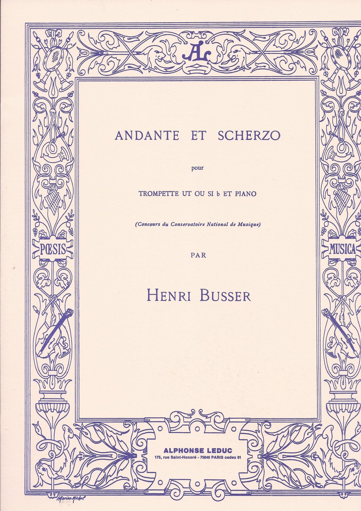 Henri Busser: Andante and Scherzo, Op. 44 (Trumpet and Piano)
