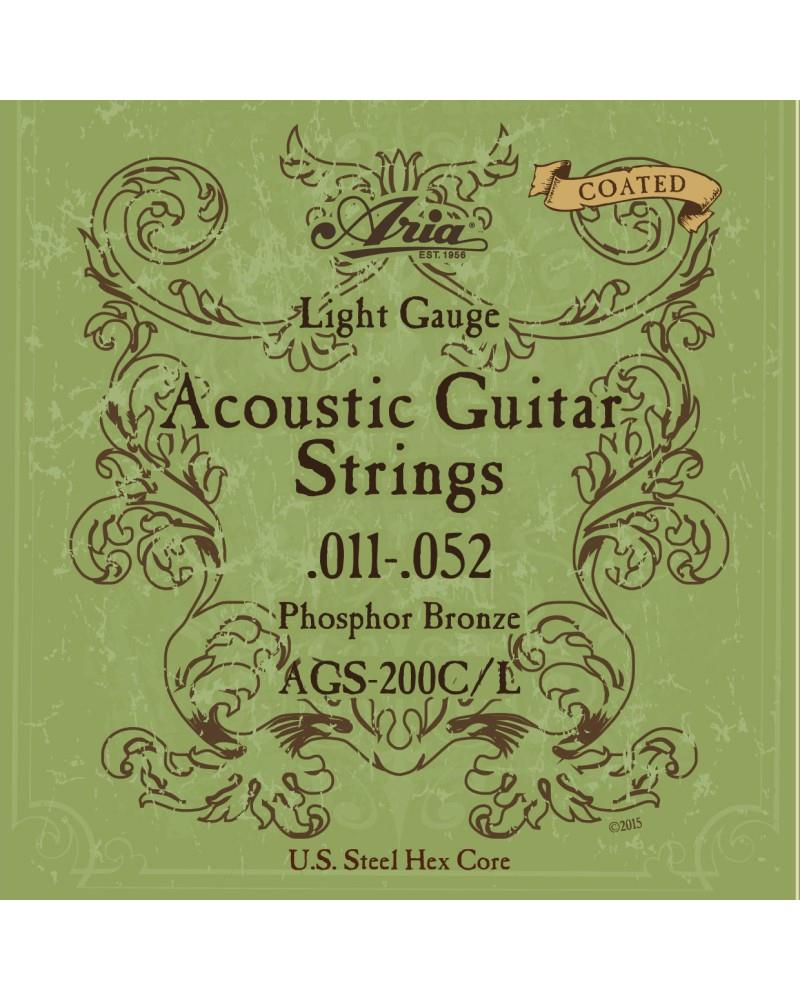 Aria A.Gtr light strings coated .011-.052