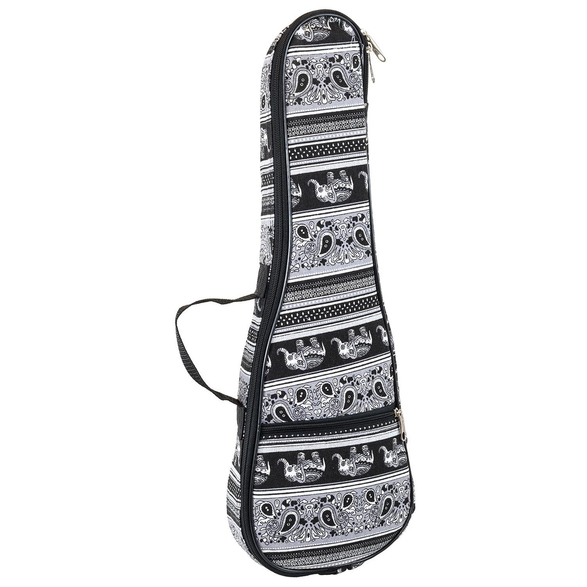 Tom & Will Soprano Ukulele Gig Bag, 5mm Padding in Grey Elephants