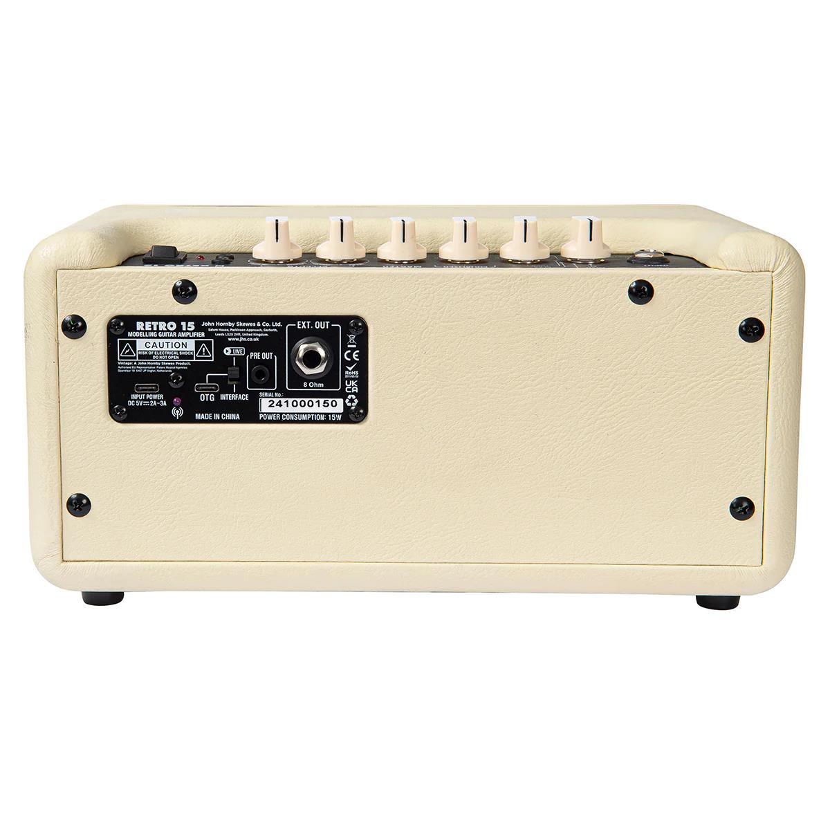 Vintage Retro 15 Amplifier with DSP - Vintage White