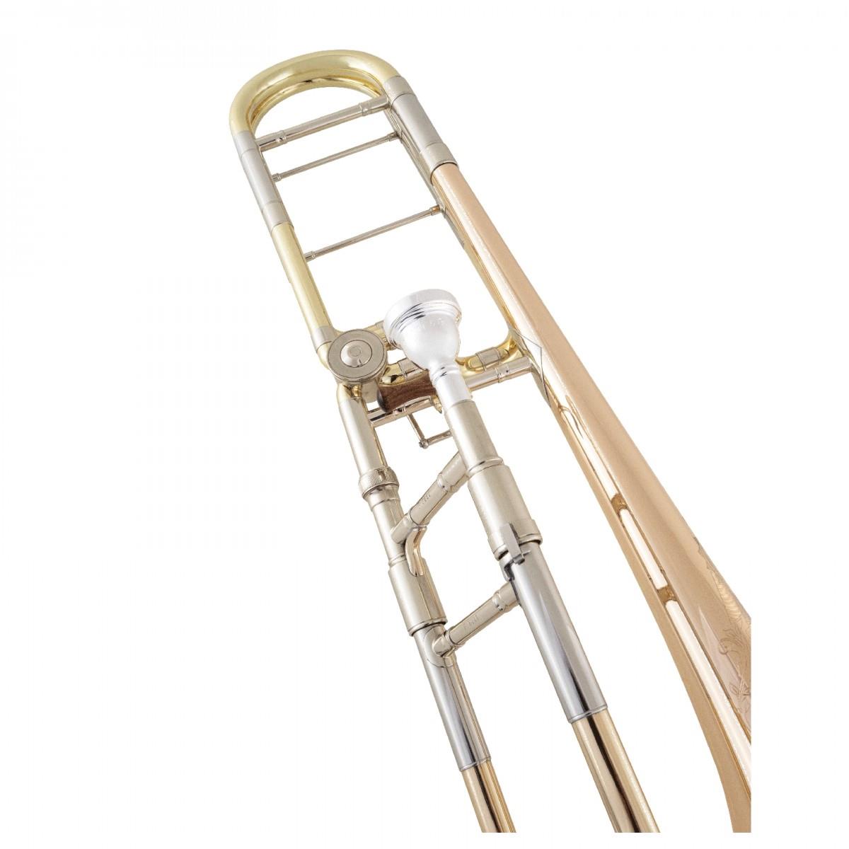 Conn Bb & F Lightweight Rose Brass Bell Trombone Open Wrap
