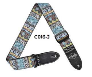 Amumu Guitar Strap Patterned, Leather Ends 34" to 59"