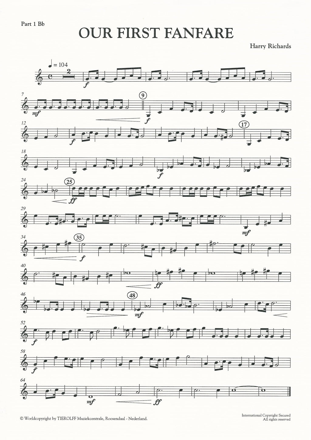 Our First Fanfare for Young Band (5-part) - Harry Richards