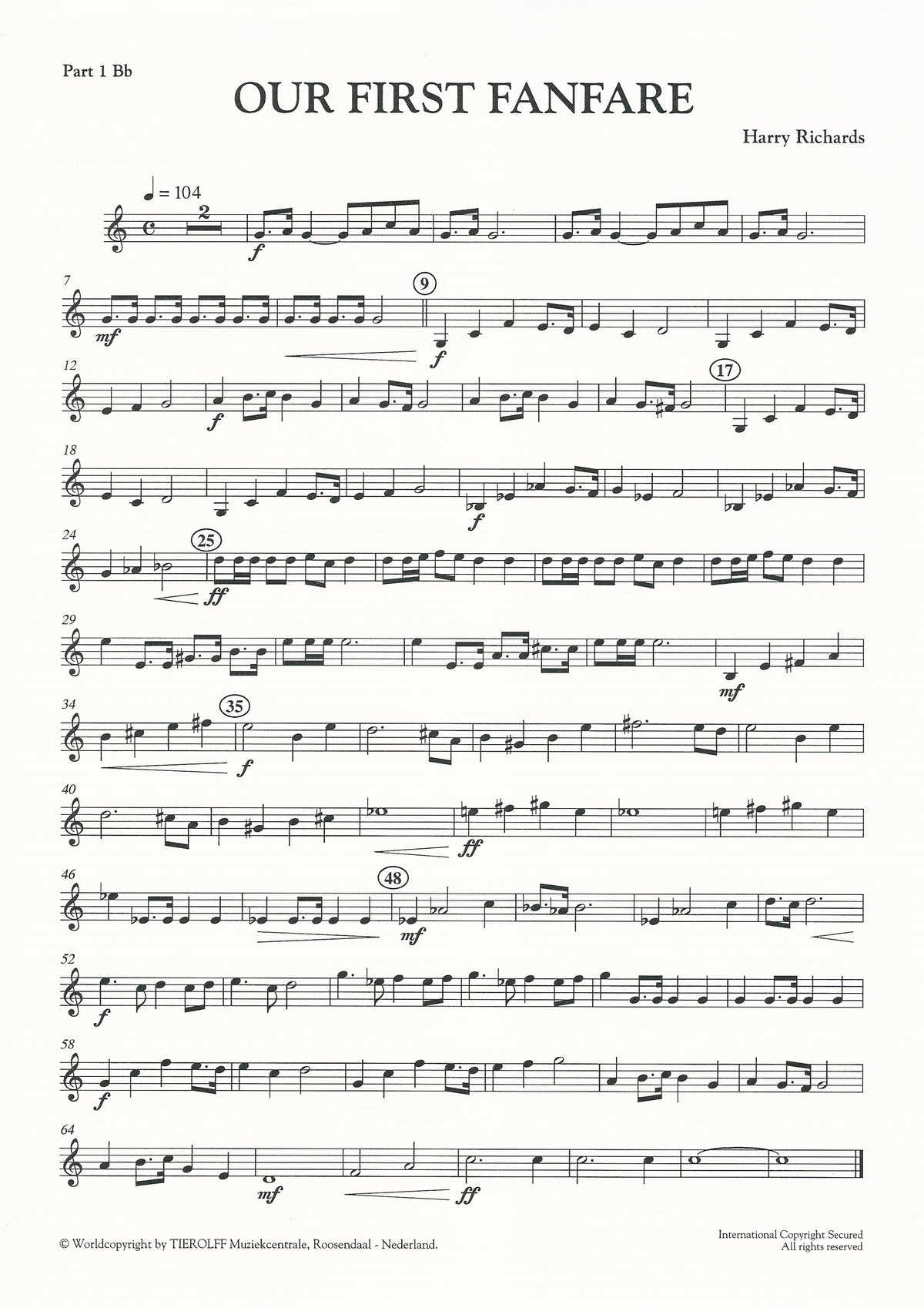 Our First Fanfare for Young Band (5-part) - Harry Richards