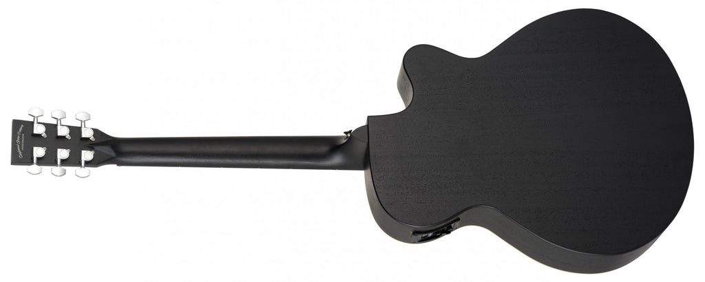 Tanglewood Superfolk Cutaway Guitar Left Handed EQ - Smokestack Black Satin EQ