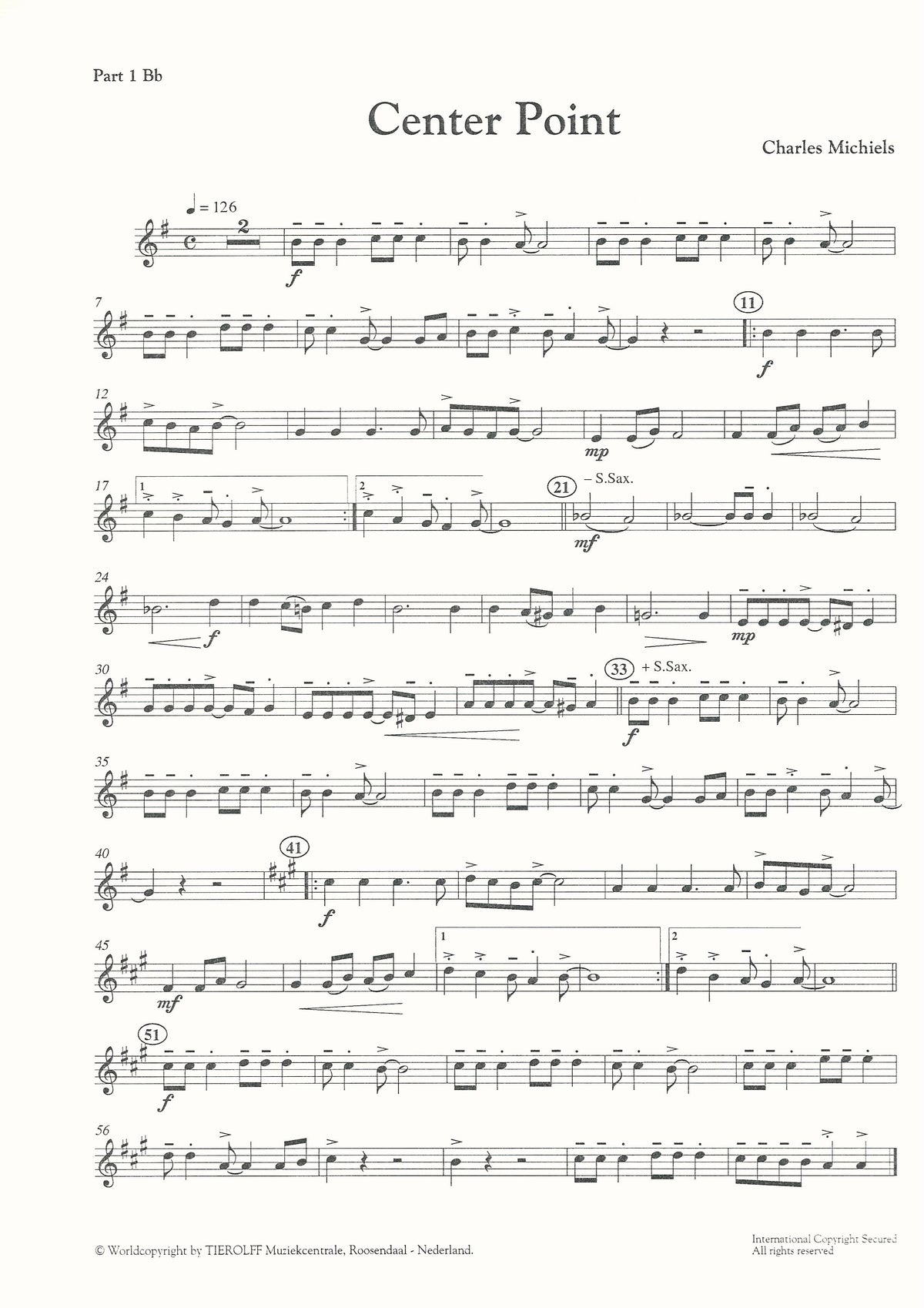 Center Point for Brass Band (4-part Level 2) - Charles Michiels