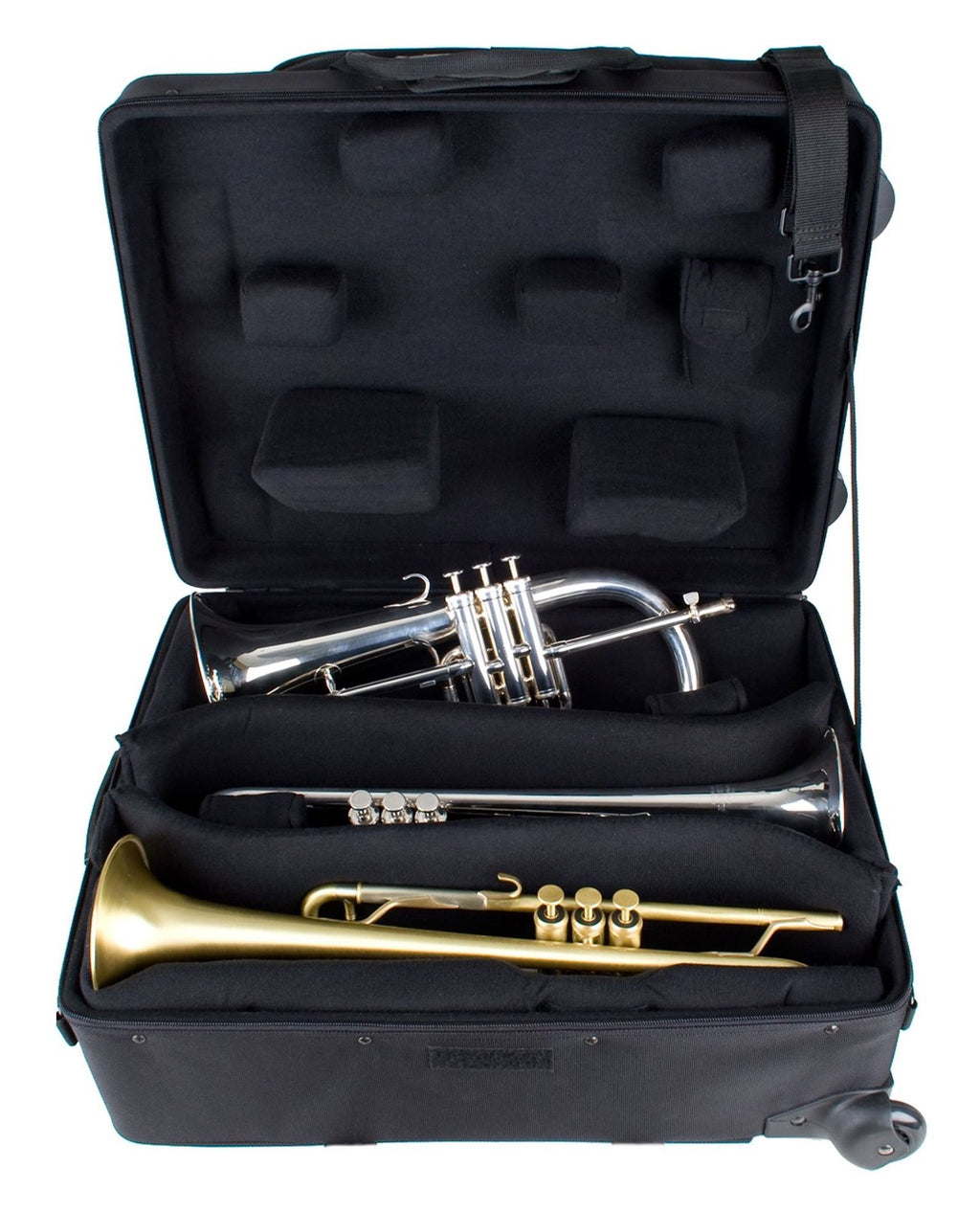 Pro Tec IPAC Quad Trumpet Case with Wheels