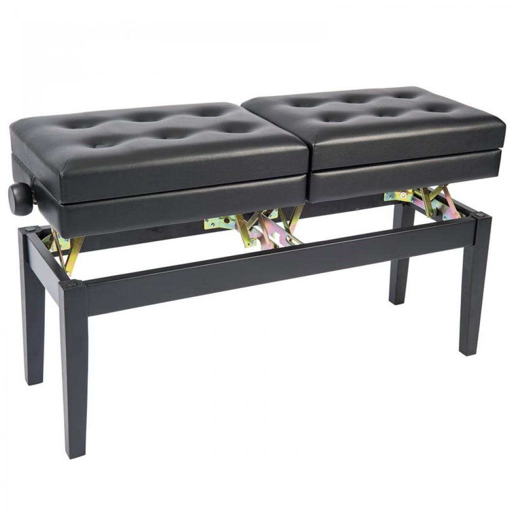 Kinsman Double Piano Bench with Storage - Satin Black