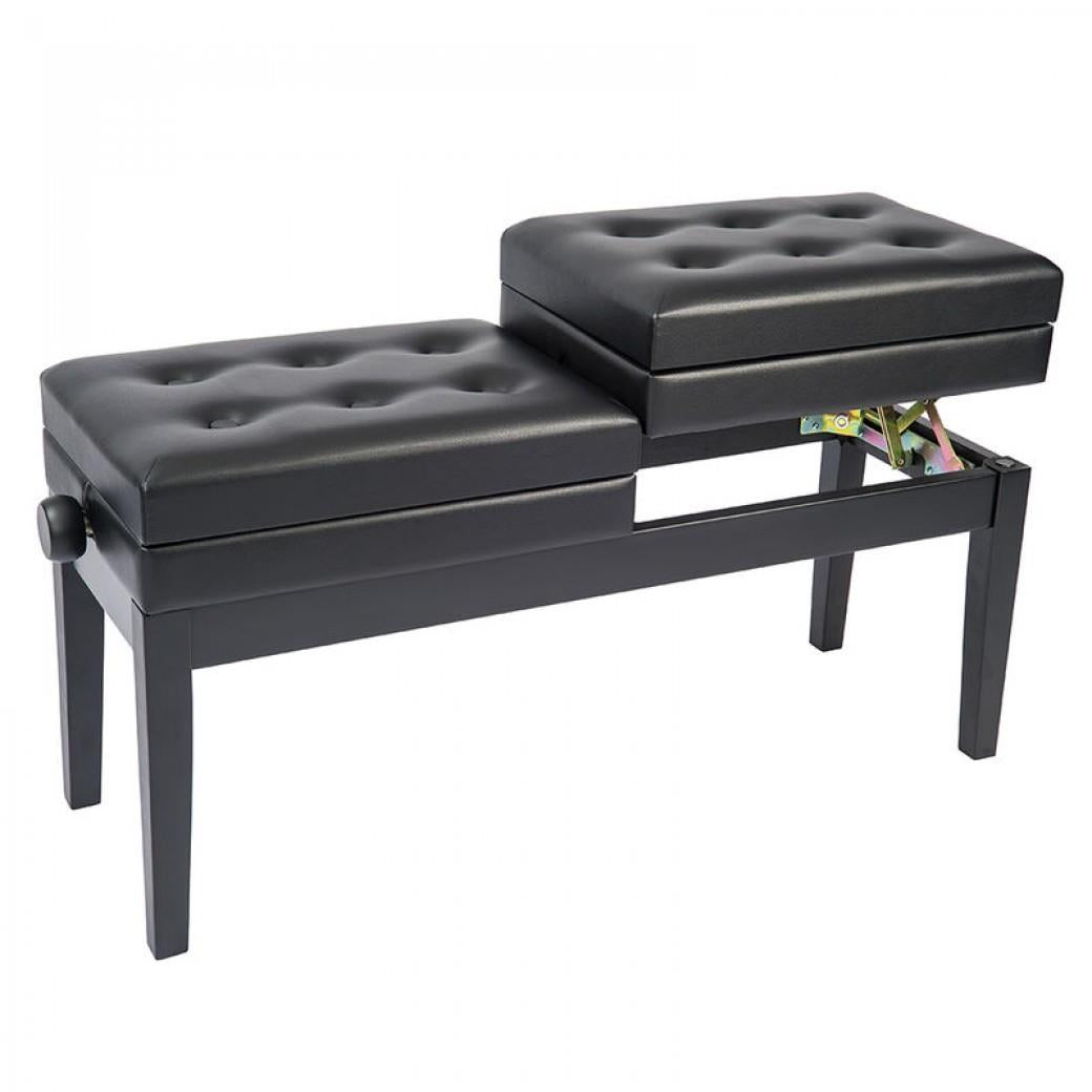 Kinsman Double Piano Bench with Storage - Satin Black
