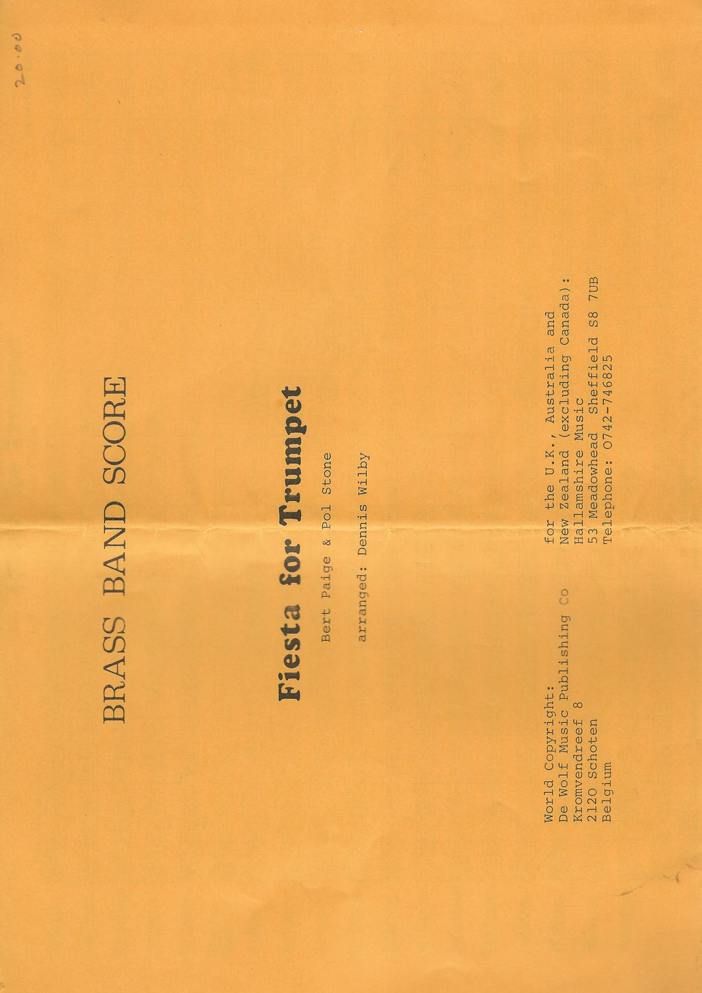 Fiesta for Trumpet for Brass Band - arr. Dennis Wilby