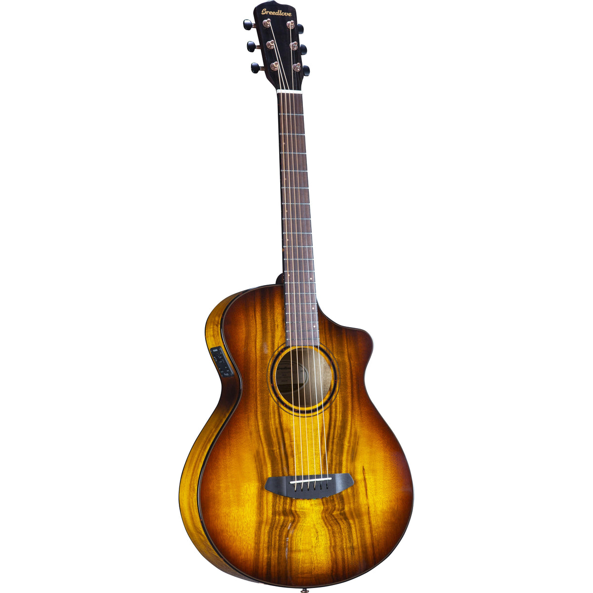 Breedlove Pursuit Exotic Concertina Tiger Eye CE, Myrtle Wood