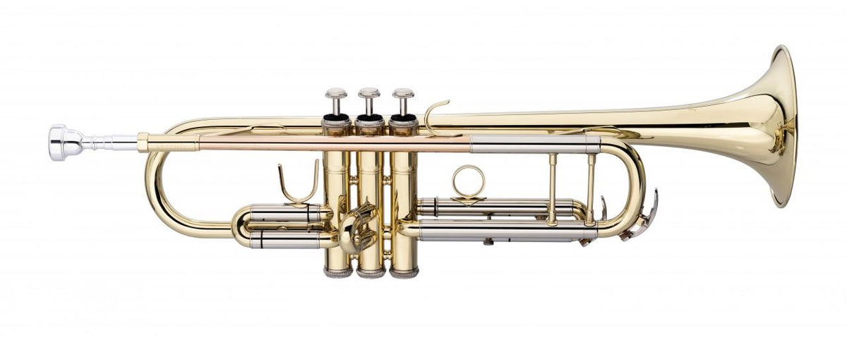 Stagg Bb trumpet, ML-bore, leadpipe in gold brass