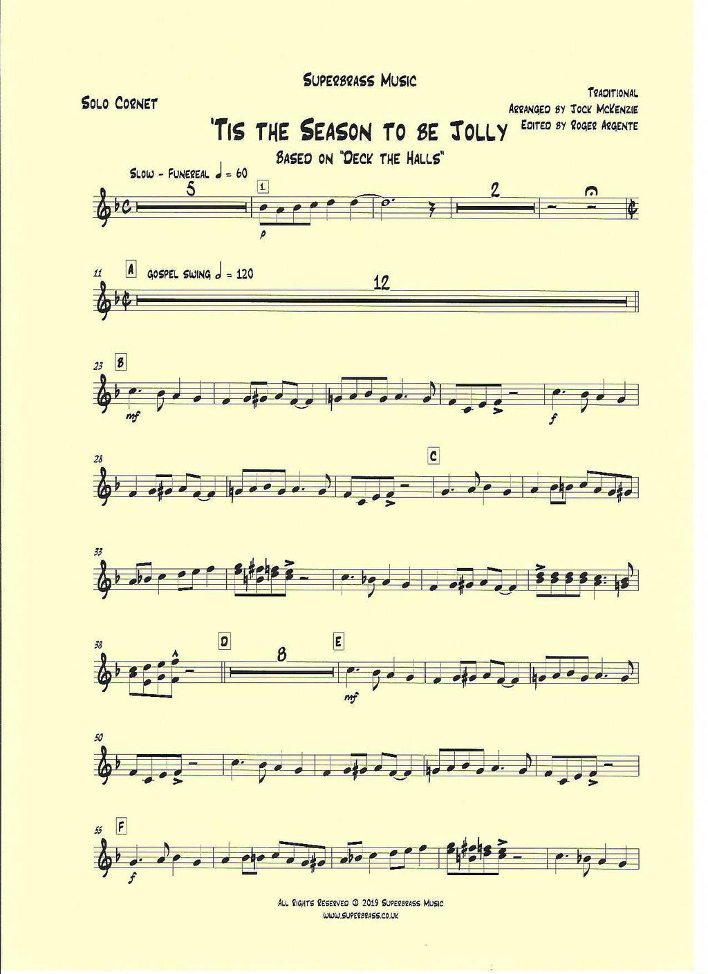 'Tis The Season to Be Jolly for Brass Band, arr Jock McKenzie