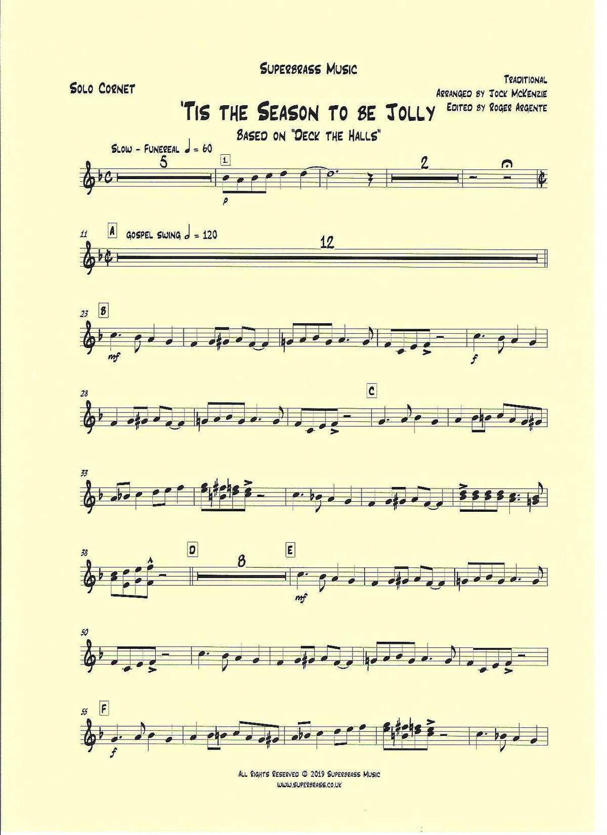 'Tis The Season to Be Jolly for Brass Band, arr Jock McKenzie