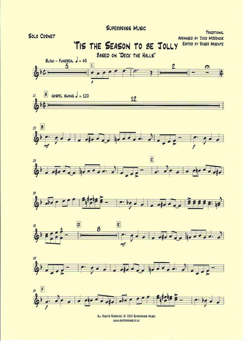 'Tis The Season to Be Jolly for Brass Band, arr Jock McKenzie