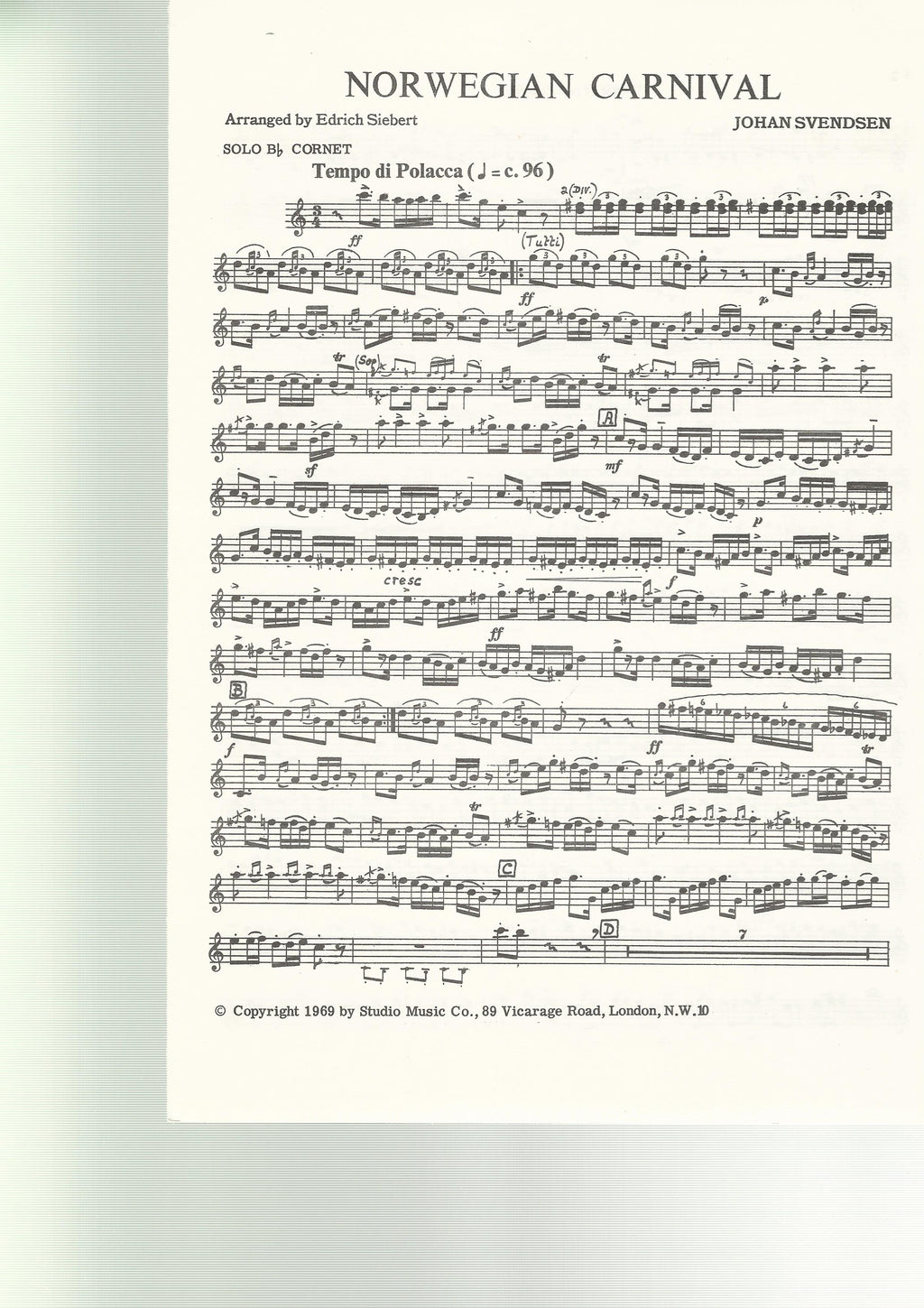 Norwegian Carnival for Brass Band - Johan Svendsen arr. Edrich Siebert