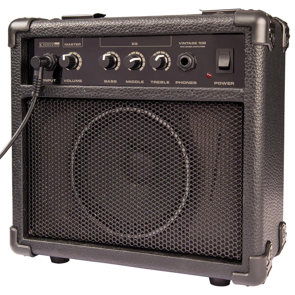 Vintage V40 Coaster Bass Guitar Pack - Gloss Black