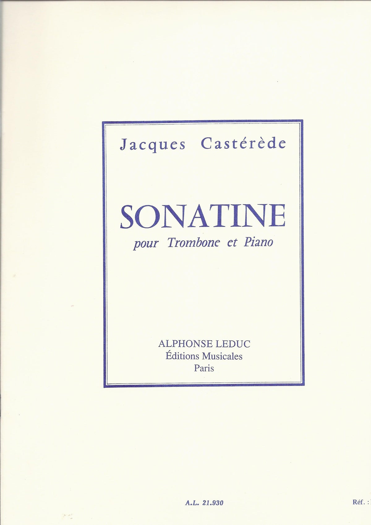 Jacques Casterede: Sonatine