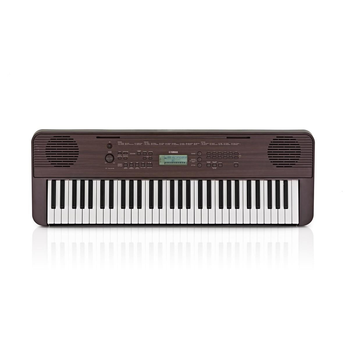 Yamaha PSR-E360 Digital Keyboard - Dark Walnut