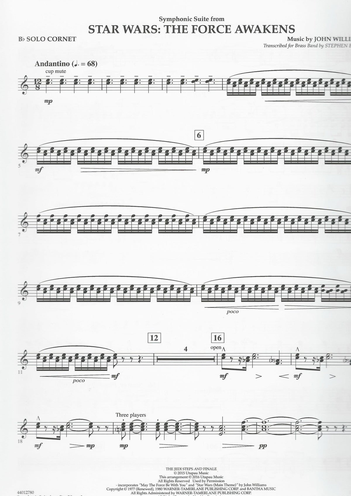 Star Wars: The Force Awakens for Brass Band - John Williams, arr. Stephen Bulla