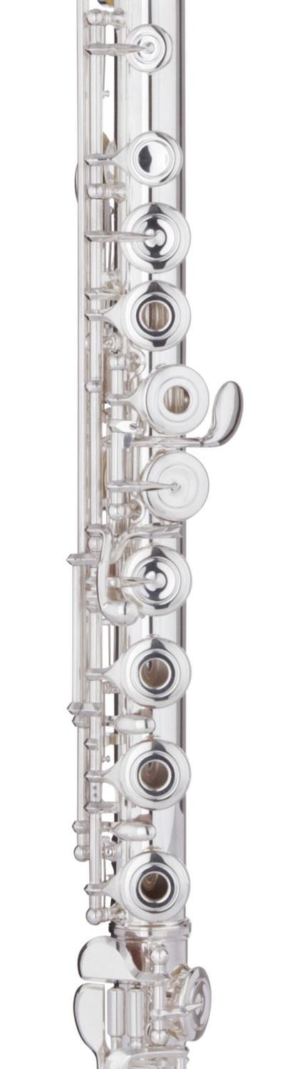 TREVOR JAMES PRIVILEGE FLUTE - TRADITIONAL LIP - SILVER LIP & RISER - OPEN HOLE